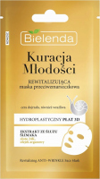 Bielenda - Kuracja Młodości - Rewitalizująca maska przeciwzmarszczkowa w hydroplastycznym płacie 3D