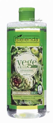 Bielenda - Vege Skin Diet - Micellar Water - 3w1 - Płyn micelarny - 500 ml