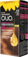 GARNIER- OLIA PERMANENT HAIR COLOR - 5.3 GOLDEN BROWN - Farba do włosów - Trwała koloryzacja - Złocisty brąz