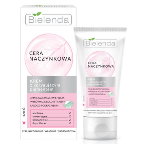 Bielenda - Couperose Skin - Cream with Corrective Pigment - Krem z korygującym pigmentem - Dzień - 50 ml