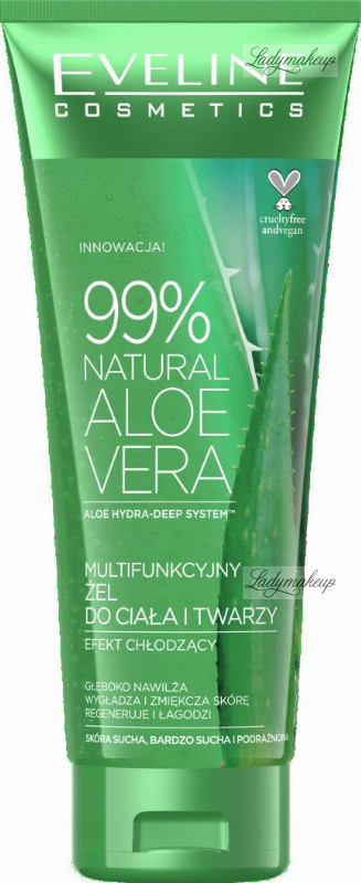 Trouwens sectie plotseling EVELINE COSMETICS - 99% NATURAL ALOE VERA - ALOES Multifunctional body and  face gel - 250 ml