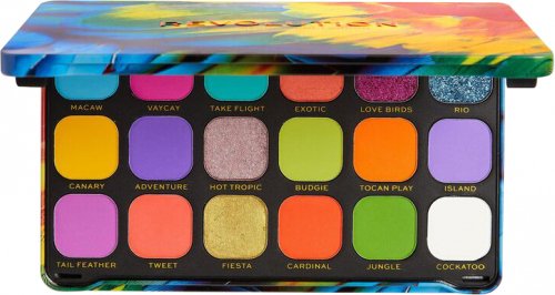 MAKEUP REVOLUTION - FOREVER FLAWLESS SHADOW PALETTE - 18 eyeshadows - BIRDS OF PARADISE