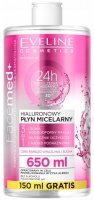 Eveline Cosmetics - FaceMed+ 24h Nawilżenia Aquaxyl - Technologia Hydrakoncept 3D - Hialuronowy płyn micelarny 3w1 - 650 ml