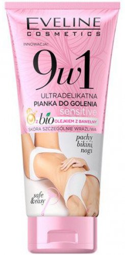 Eveline Cosmetics- 9in1 ultra-gentle shaving foam with BIO cotton oil - 175 ml