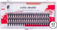 Ibra - EXTRA DOUBLE - 20 FLARE EYELASH KNOT-FREE - Tufts of artificial eyelashes - 12 mm - 12 mm