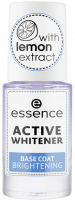 Essence - ACTIVE WHITENER BASE COAT - Nail conditioner / whitening base with lemon extract - 8 ml