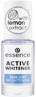 Essence - ACTIVE WHITENER BASE COAT - Odżywka / baza wybielająca do paznokci z ekstraktem z cytryny - 8 ml