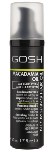 GOSH - NOURISHING MACADAMIA HAIR OIL - Głęboko rewitalizujący olejek do włosów