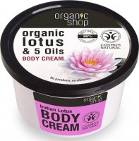 ORGANIC SHOP - Lotus Indien Body Cream - Organic Lotus & 5 Oils - Krem do ciała indyjski lotus - 250 ml