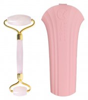 LashBrow - Quartz roller / face massager - Premium Pink + SILICONE CASE