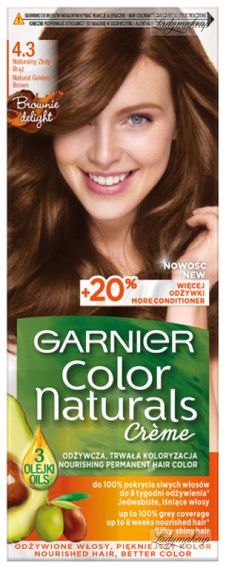 GARNIER - COLOR NATURALS Creme - Permanent, nourishing hair coloring   Natural Golden Brown