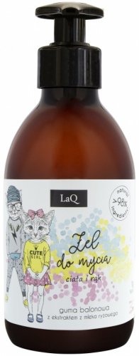 LaQ - Body and hand washing gel - Bubble gum with rice milk extract - 300 ml