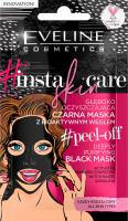 Eveline Cosmetics - INSTA SKIN CARE - DEEPLY PURIFYING BLACK MASK - Peel Off - Głęboko oczyszczająca maska do twarzy z węglem - 10 ml