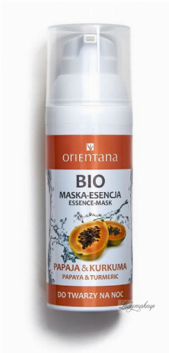 ORIENTANA - BIO ESSENCE MASK - Bio mask essence for the night face - Papaya & Turmeric - 50 ml