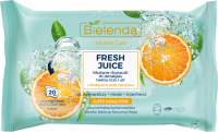 Bielenda - Micellar Care - Fresh Juice - Micelarne chusteczki do demakijażu twarzy, oczu i ust z bioaktywną wodą cytrusową - 20 szt. - POMARAŃCZA