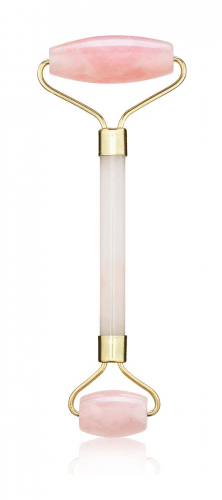 LashBrow - Akrylowy roller / masażer do twarzy - Różowy kwarc Premium + SILIKONOWY POKROWIEC