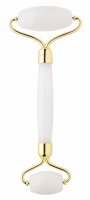 LashBrow - White jade roller / face massager - Premium White + SILICONE COVER