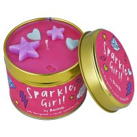 Bomb Cosmetics - Sparkle, Girl! Tinned Candle - Hand-made scented candle with essential oils - GLOSSY, GIRL