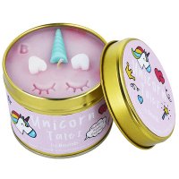 Bomb Cosmetics - Unicorn Tales Tinned Candle - Hand made scented candle with essential oils - UNICORN