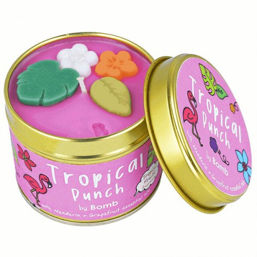 Bomb Cosmetics - Tropical Punch Tinned Candle - Ręcznie wytwarzana świeca zapachowa z olejkami eterycznymi - TROPIKI