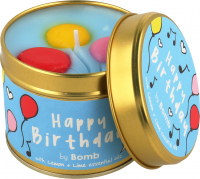 Bomb Cosmetics - Happy Birthday Tinned Candle - Ręcznie wytwarzana świeca zapachowa z olejkami eterycznymi - URODZINY