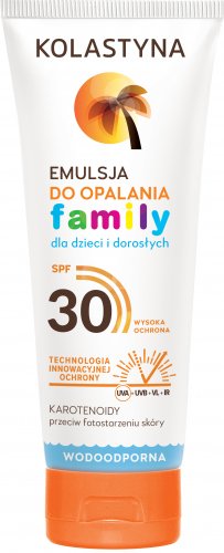 KOLASTYNA - Family - Emulsja do opalania dla dzieci i dorosłych - SPF30 - 250 ml