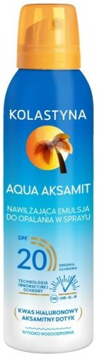 KOLASTYNA - Aqua Aksamit - Nawilżająca emulsja do opalania w sprayu - SPF20 - 150 ml